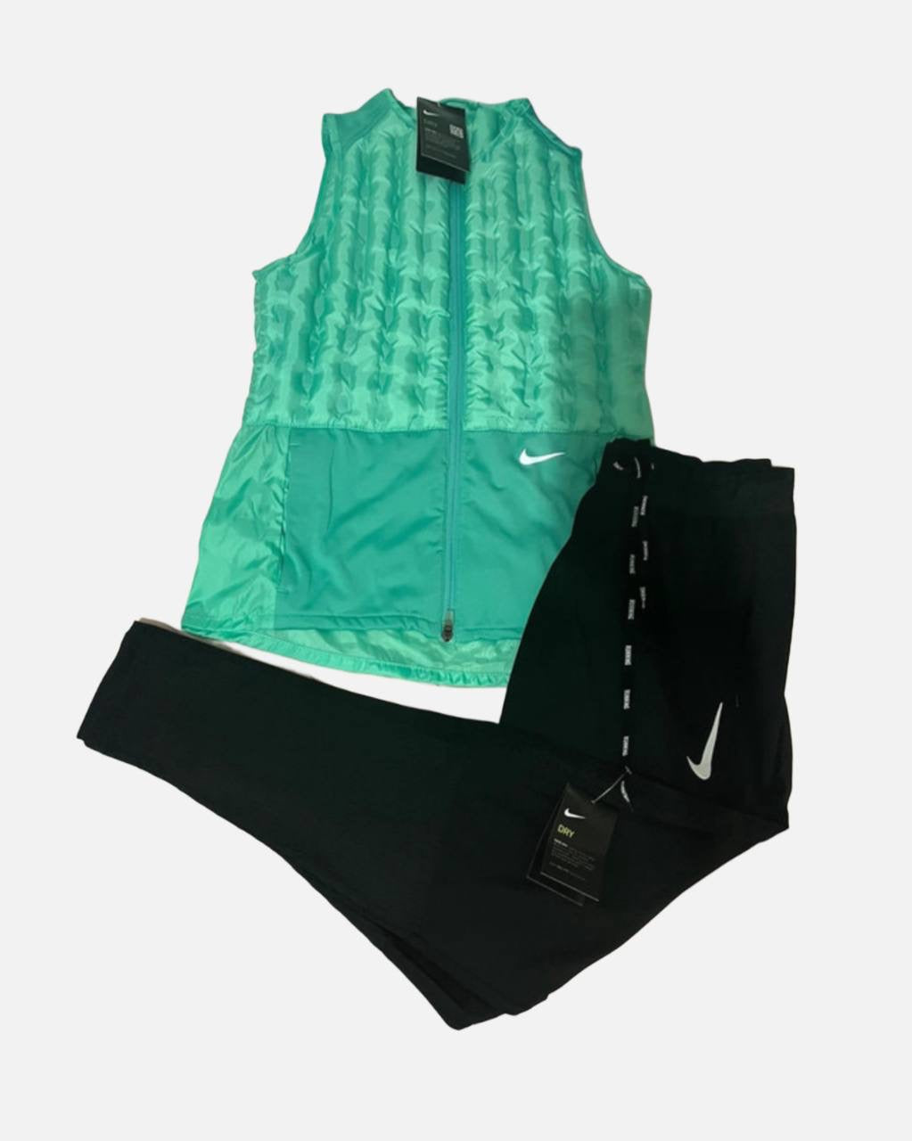 Ensemble Nike Running - noir/vert