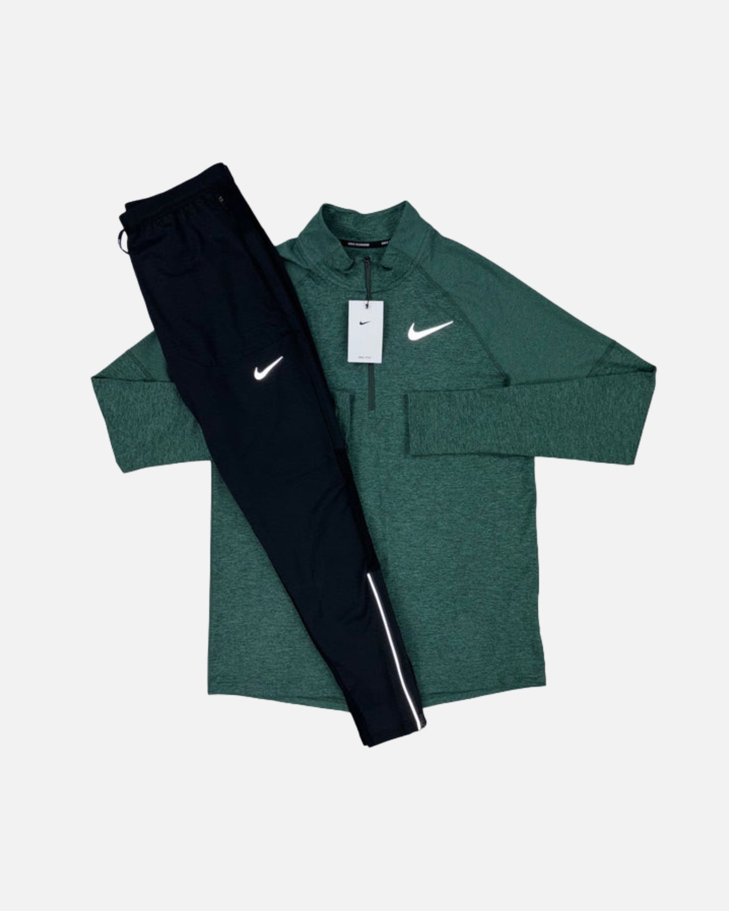 Ensemble Nike running - vert/noir